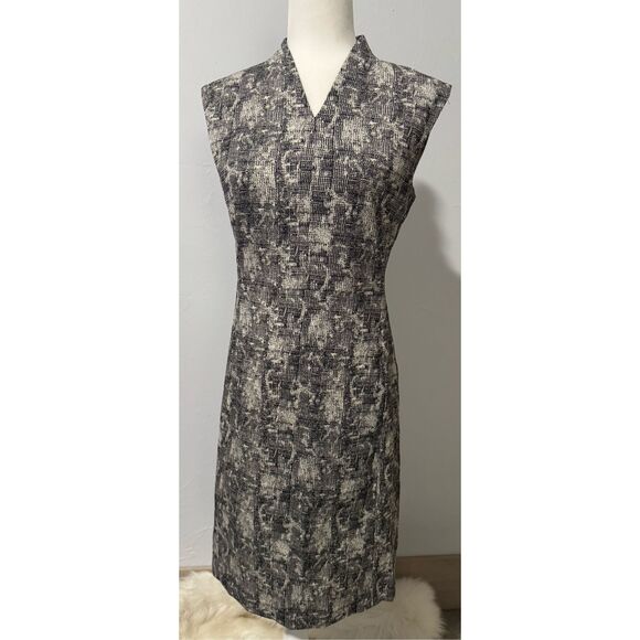 MM Lafleur The Aditi Dress sleeveless crackle sheath 6 - Picture 2 of 9